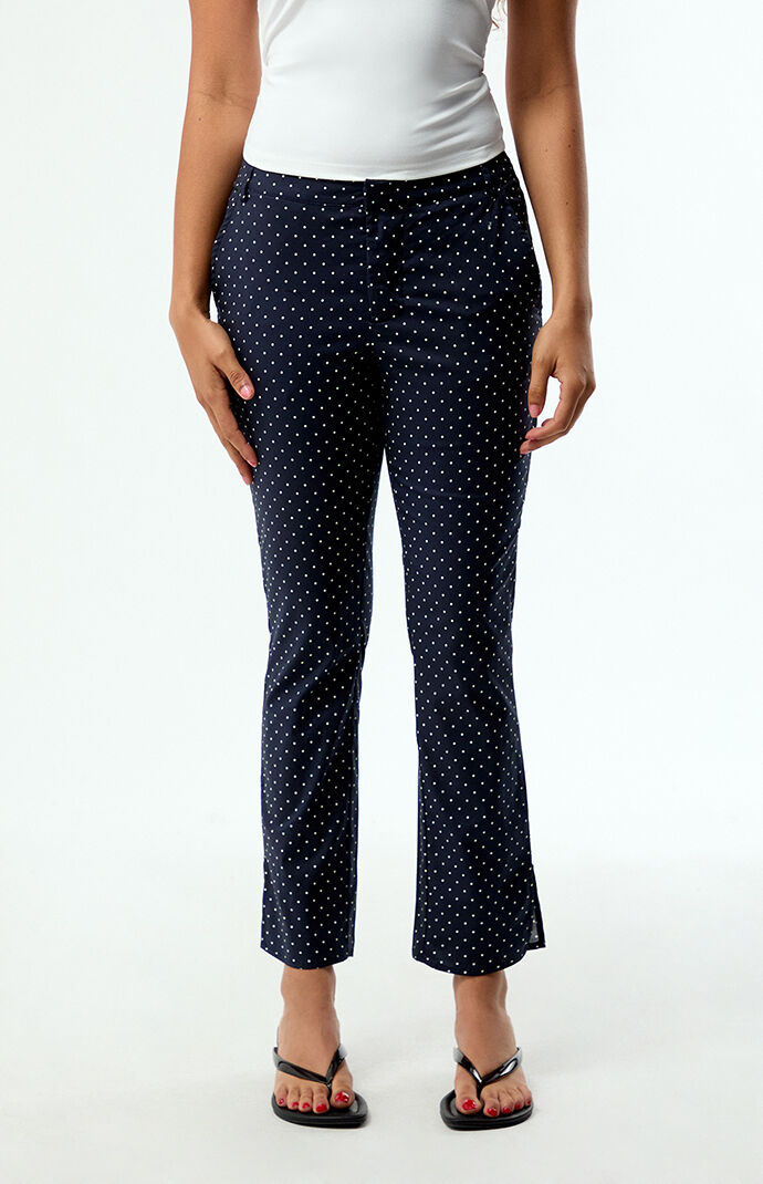 WEWOREWHAT Polka Dot Button Front Pants