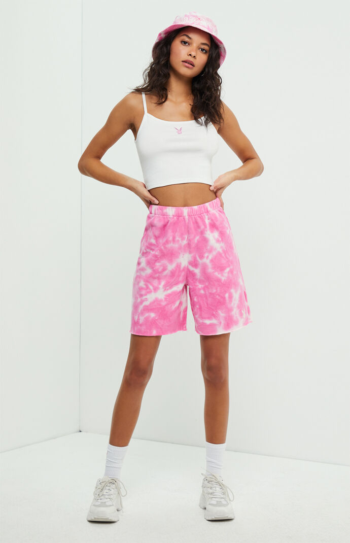 pink jogger shorts