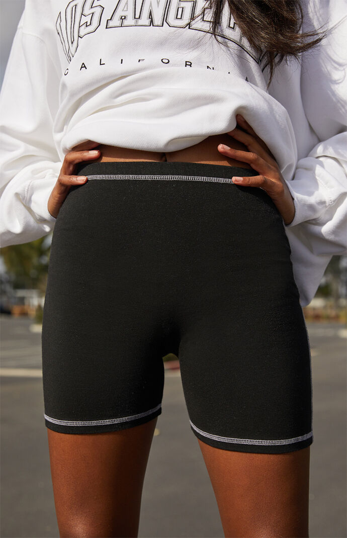 Contrast stitch biker shorts clearance