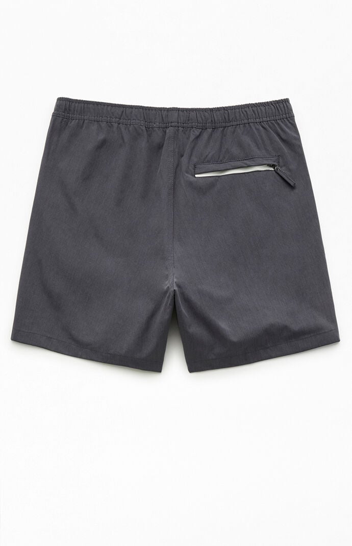 Pacsun Charcoal Chambray 6" Swim Trunks