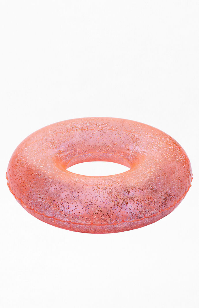 Neon Coral Pool Ring Floatie