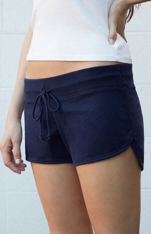 Blue Marcie Curved Sweat Shorts image number 2