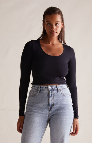 Seamless Cropped Long Sleeve T-Shirt image number 3