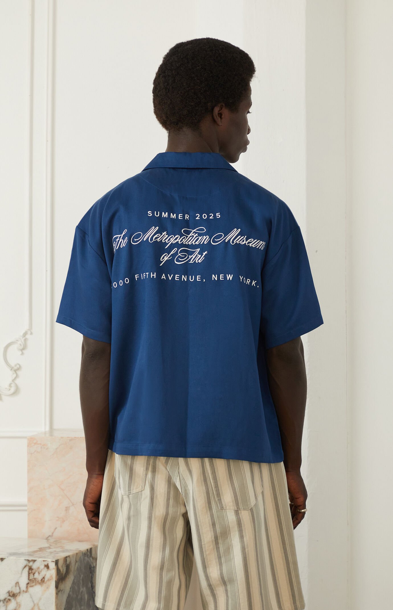 The Met x Pacsun Impresa Cropped Camp Shirt