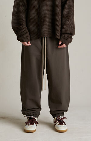 Brown Military Nylon Track Pants image number 3