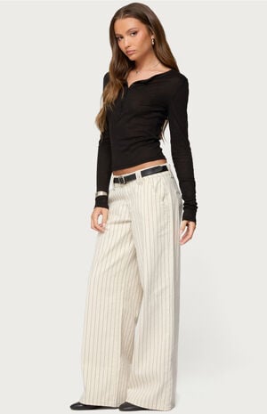 Nettie Ribbed Henley Top image number 4