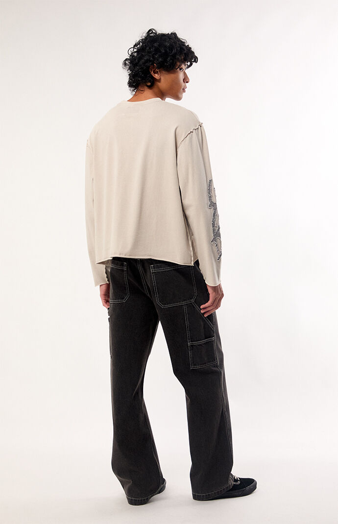 Pacsun Dylan Baggy Jeans Carpenter Contrast Stitch Black