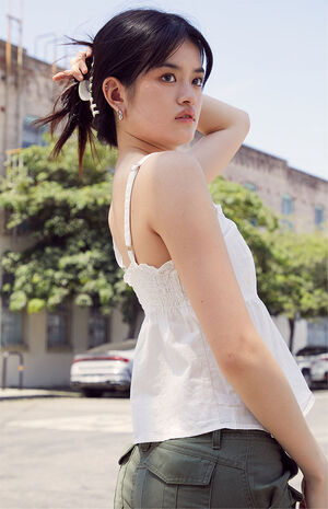 White Woven Cami Top image number 3