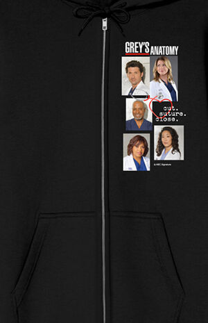 Grey's Anatomy Cross Collage Zip Up Hoodie image number 2