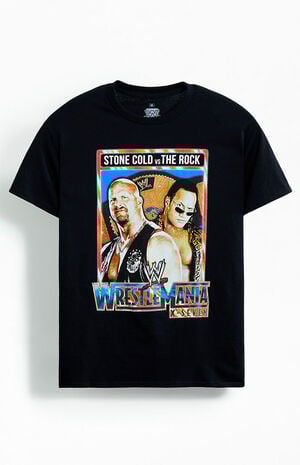 WWF Wrestlemania Stone Cold VS The Rock T-Shirt image number 1
