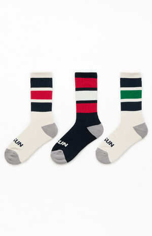 3 Pack Varsity Stripe Crew Socks image number 2