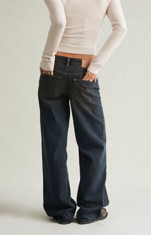 Casey Low Rise Baggy Contrast Stitch Dark Blue image number 5