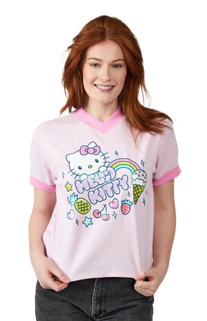 Hello Kitty Sweet Treats V-Neck T-Shirt image number 1