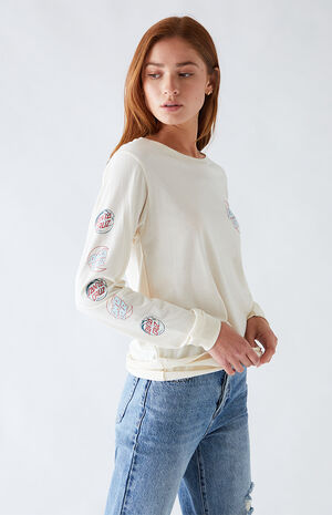 Line Dot Long Sleeve Boyfriend T-Shirt Line Dot Long Sleeve Boyfriend T-Shirt image number null