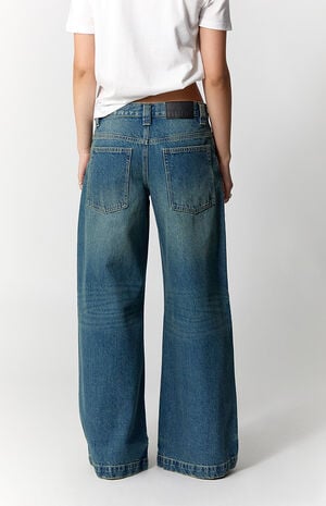 Sloane Low Rise Ultra Baggy Jeans Dark Blue image number 4