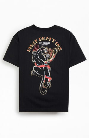Pabst Blue Ribbon Jaguar Tattoo T-Shirt image number 1