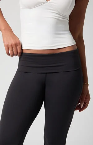 PAC WHISPER Active Fold-Over Waistband Flare Yoga Pants image number 5