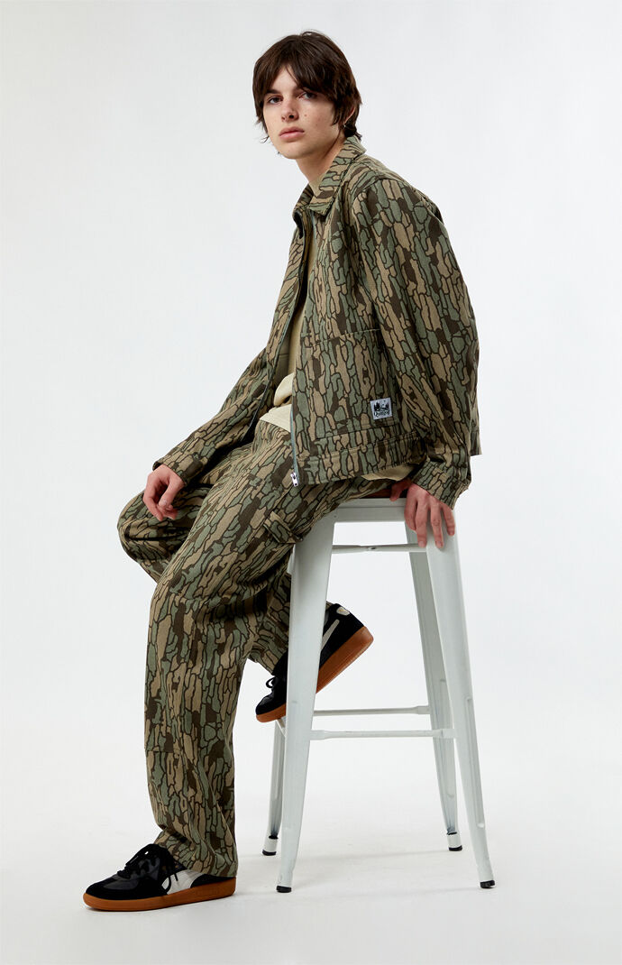 QUIET GOLF Panel Camo Bark Utility Jeans | PacSun