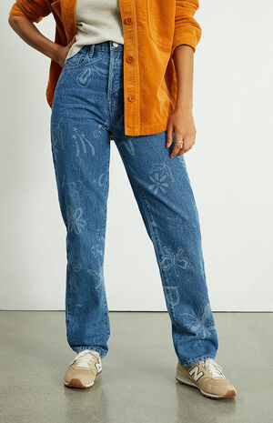 Eco Mixed Graphic Print&nbsp;Dad Jeans image number 4