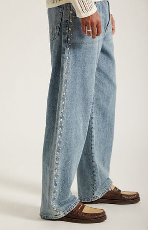 Dylan Baggy Jeans Studded Medium Blue image number 5
