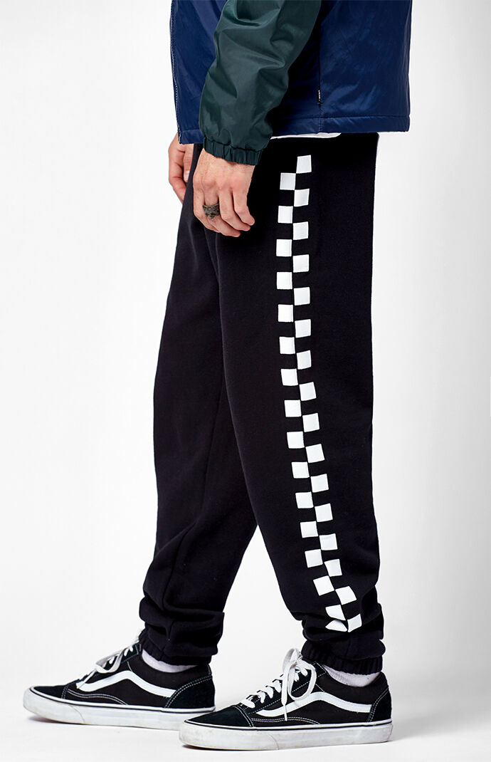 vans checkerboard track pants