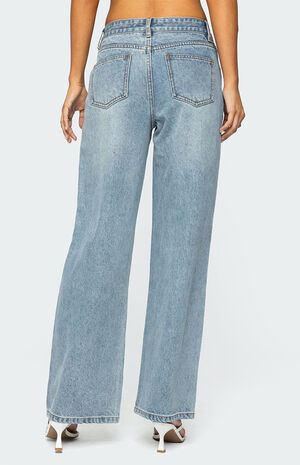 Ery Wide Leg Mid Rise Jeans image number 5