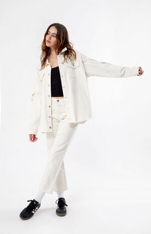 x Playboy Embroidered Oversized Trucker Jacket image number 2