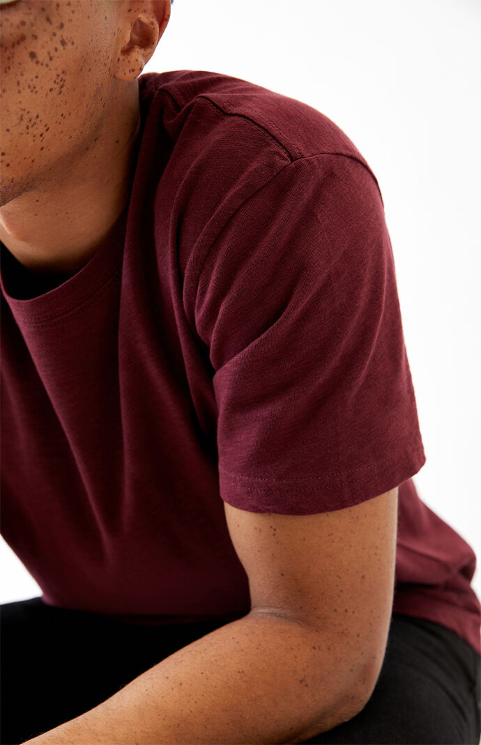 Burgundy Slub T-Shirt