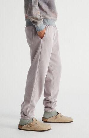 Mauve Wash Relaxed Sweatpants image number 3