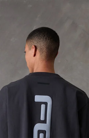 Vintage Black Paneled Modern T-Shirt image number 5
