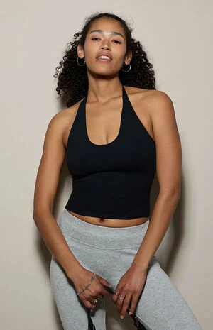 Jamie Sleek Halter Top image number 1
