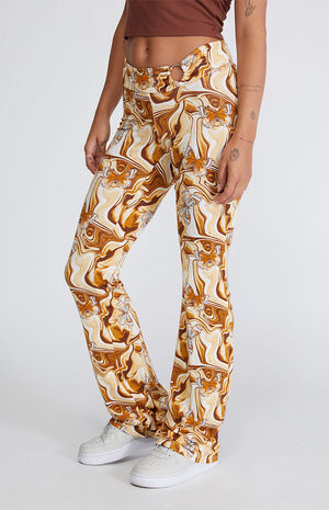 Brown Thankful Flare Pants image number 2