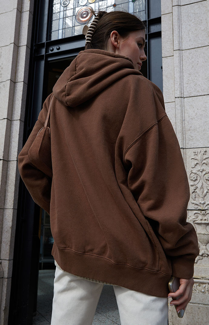 Brown zip up cheap