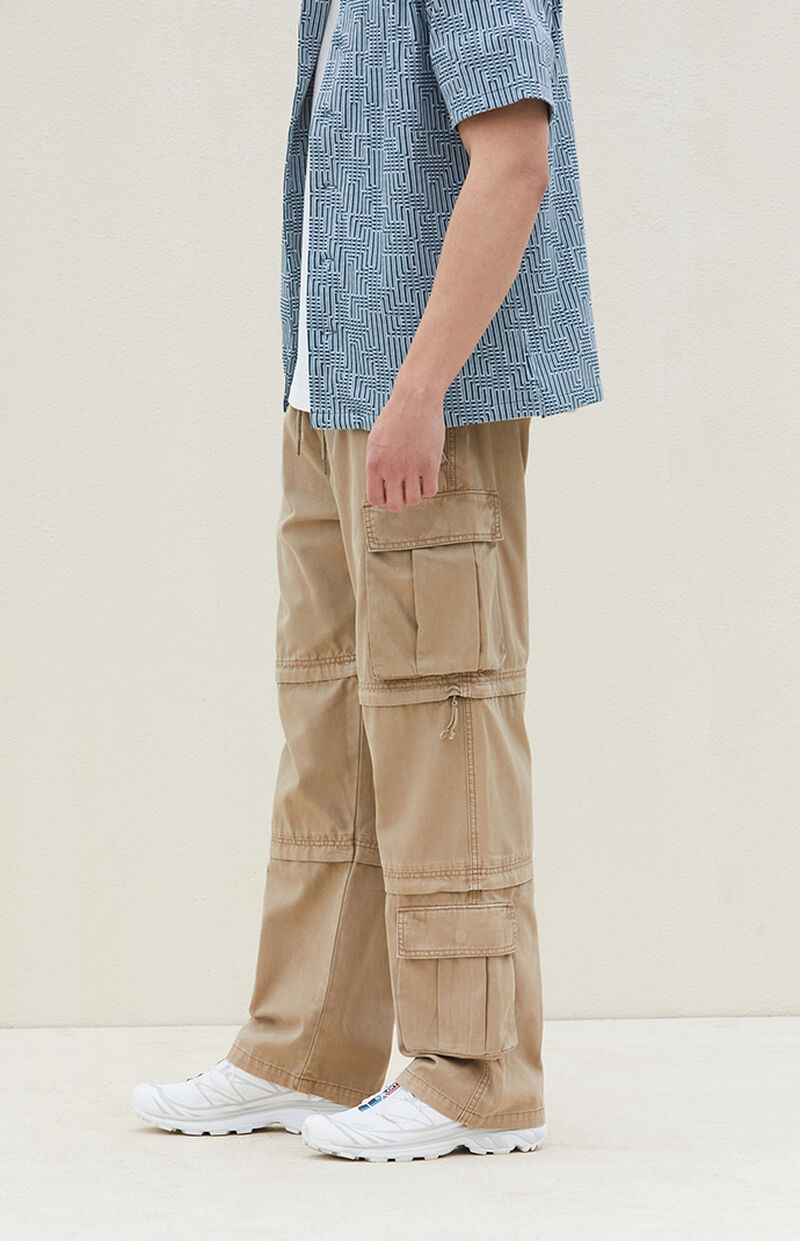 Pacsun Tan Baggy Cargo Zip-Off Pants | Pacsun