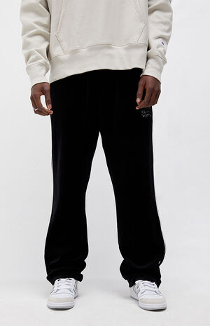 Pacific Sunwear Black Velour Relaxed Sweatpants image number 2