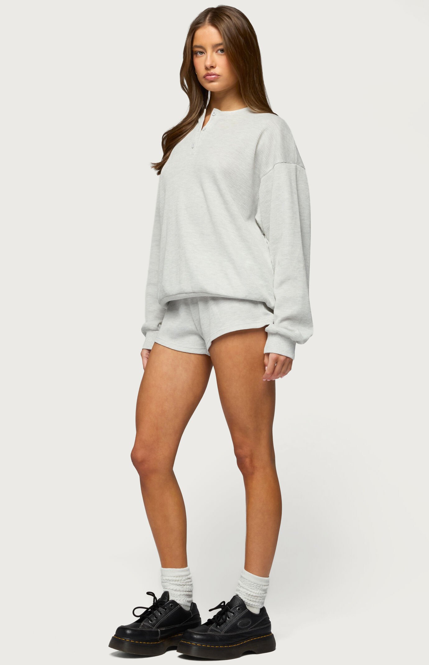 Edikted Baila Waffle Henley Top