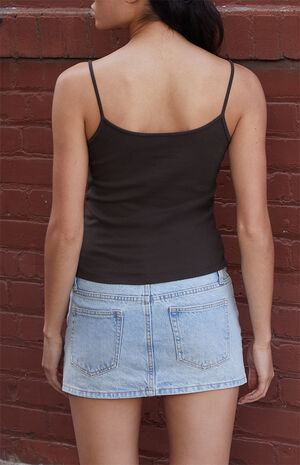 Brown Button Tank Top image number 3