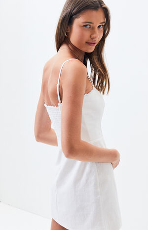 Ruffle Linen Mini Dress image number 4