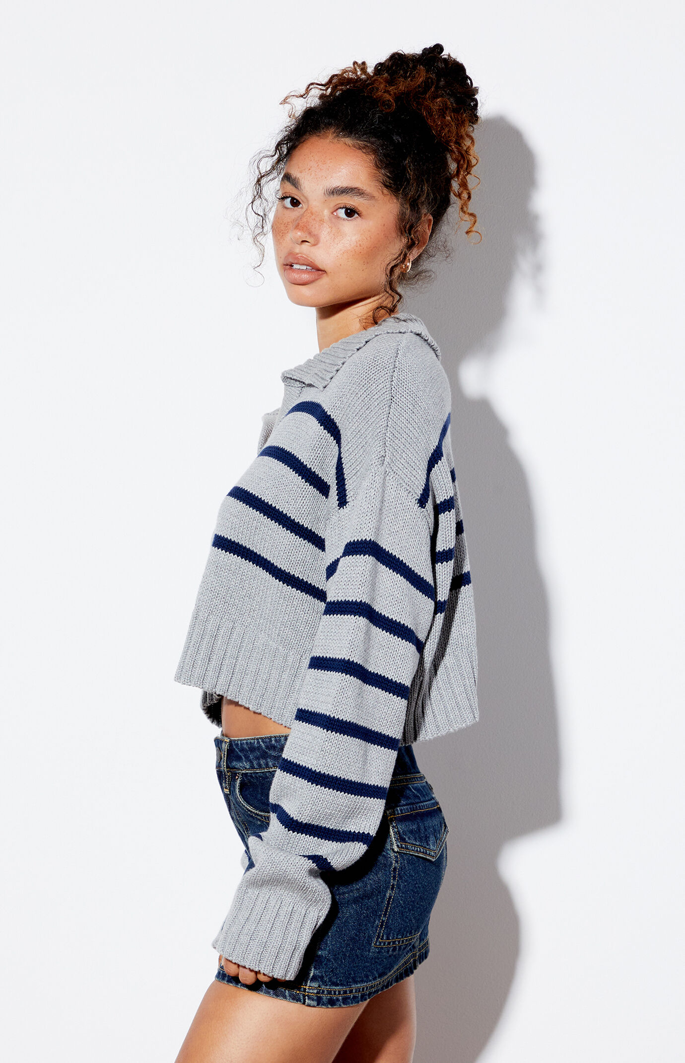 LA Hearts Callie Collared Sweater
