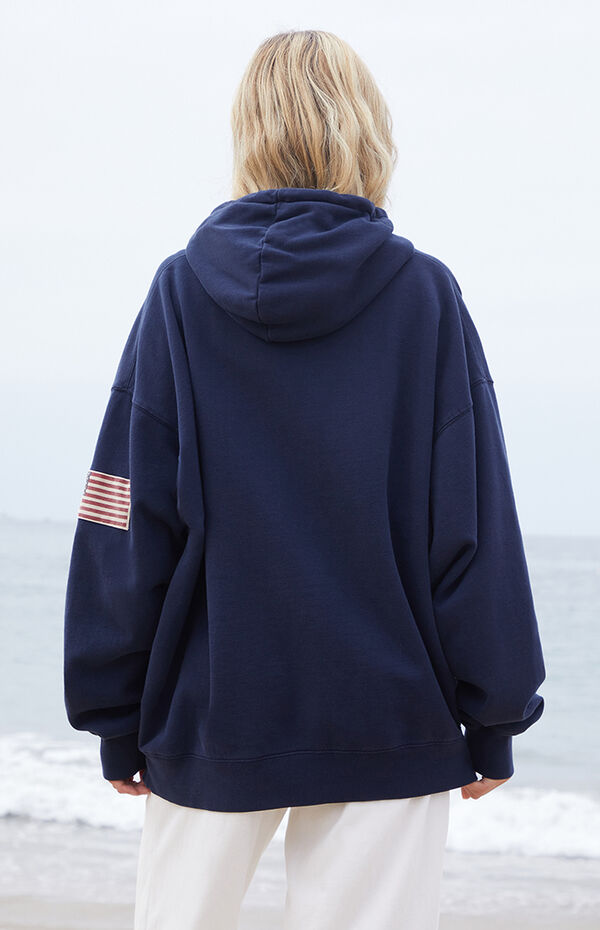 John Galt Navy Christie USA Oversized Hoodie