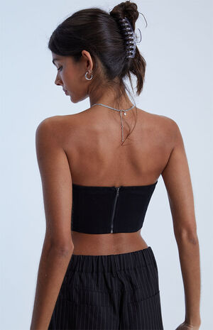 Lace Up Denim Corset Top image number 3