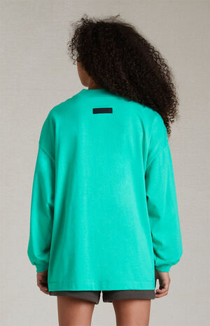 Essentials Mint Leaf Long Sleeve T-Shirt image number 3