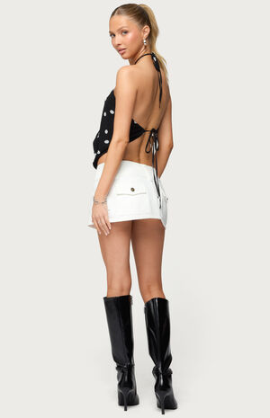 Chiffon Backless Cowl Neck Top image number 4