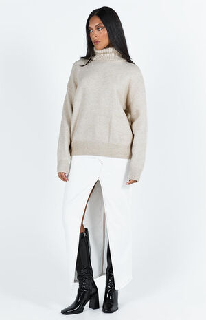 Eco Oatmeal Oswin Turtleneck Sweater image number 3