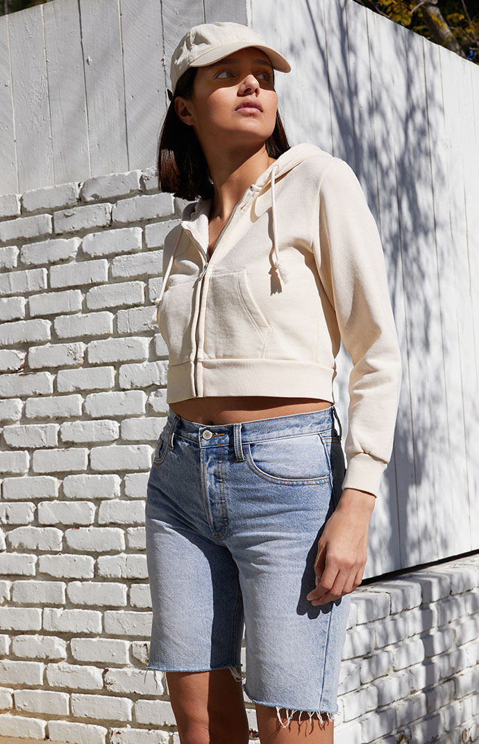 Pacsun cropped sales zip up