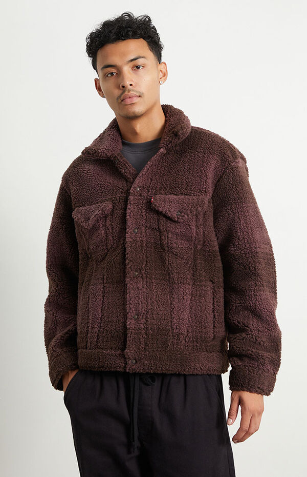 Cozy Vintage Relaxed Sherpa Trucker Jacket