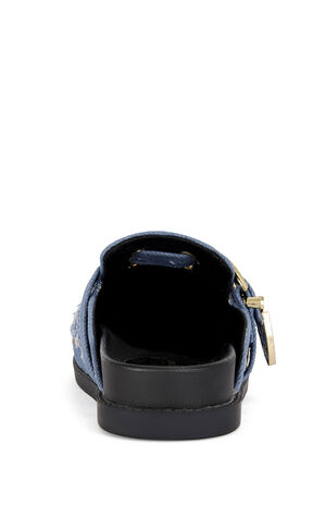 Women's Zale Studded Flat Denim Mules image number 3