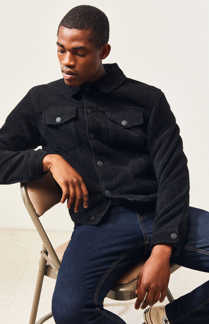 Black Sherpa Trucker Jacket