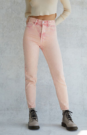 Eco Peach Acid Wash Ultra High Waisted Slim Fit Jeans Eco Peach Acid Wash Ultra High Waisted Slim Fit Jeans image number null