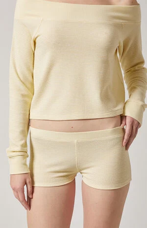 Active Aspen Waffle Knit Quinn Micro Shorts image number 5